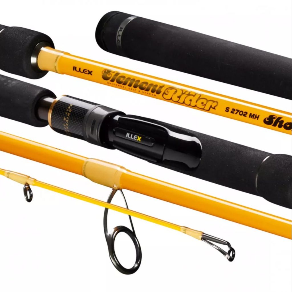 Canne spinning Illex Element Rider X5 S 2702 MH Shore Launcher, porte-moulinet VSS et anneaux Fuji K