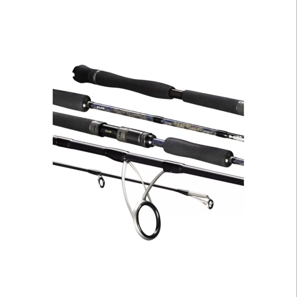 Canne spinning Illex Nitro S 200 MH-H Blue Specimen, poignée EVA, porte-moulinet KDPS et anneaux Fuji