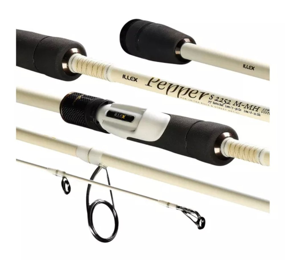 Canne spinning Illex Pepper X5 S 2252 M-MH Silver Ops vue complète