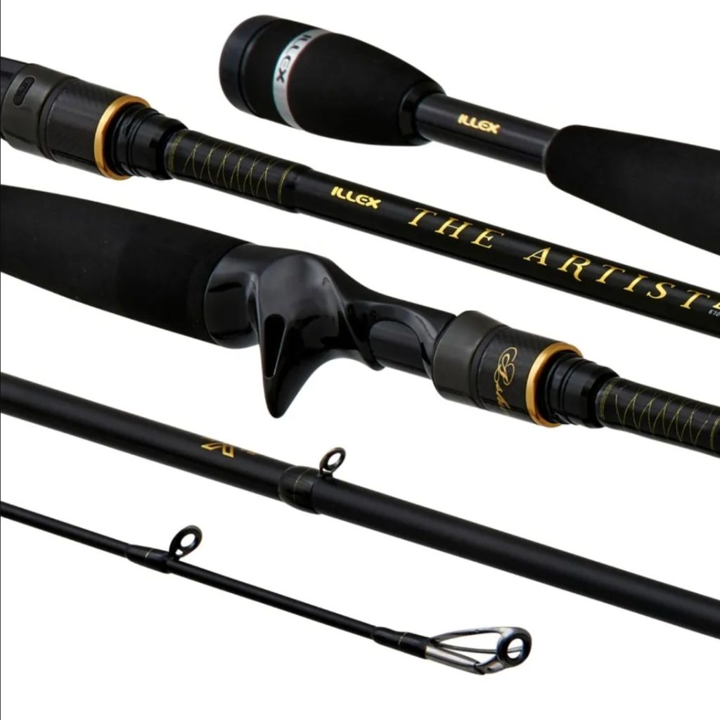 Canne casting Illex The Artist X5 B 210 M Sorceress, vue du talon et du porte-moulinet